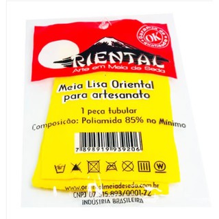 Meia de Seda Oriental Lisa para Artesanato - 1 und