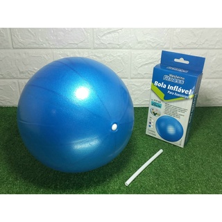 Bola Pilates Fitness Yoga Fisio Funcional Overball 25cm Inflavel Para Exercicios Premium