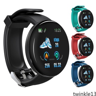 Relógio De Pulso Smart D18 Com Monitor De Frequ Ncia Cartão Aca / Pressão Arterial / Oxigênio Impermeável Para Android / Ios Twinkle13 (2)