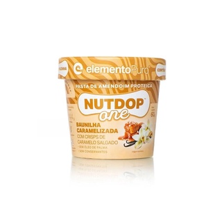 Nutdop One Pasta de Amendoim (60g) - Vencimento 26/07/2022 - Elemento Puro - Baunilha Caramelizada com Crisps de Caramelo Salga