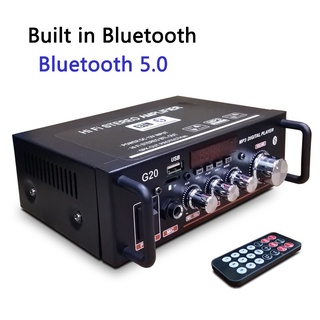 G20 Casa Amplificador Digital 110 V / 220 V Bluetooth 5.0 Subwoofer Home Theater Sistema De Som Com Controle Remoto Xx