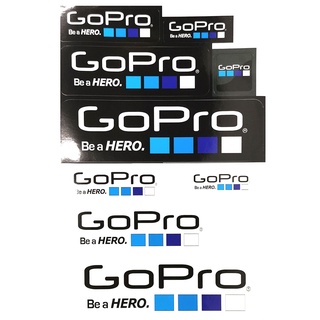 Gopro Logotipo Adesivo Decalque Para Sports Capacete Decorativo Preto Branco Etiqueta 10/9 Acessórios