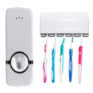 Dispenser Pasta de Dente Porta Escova Suporte Organizador Acessórios de Banheiro Aplicador Creme Dental Automático (1)