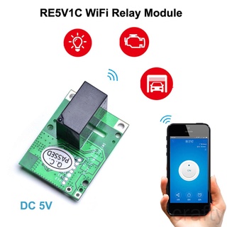 (Crafty) Sonoff Re5V1C 5v Dc Wifi Polegadaing Autolock Módulo De Relé Interruptor De Controle Remoto Contato Seco