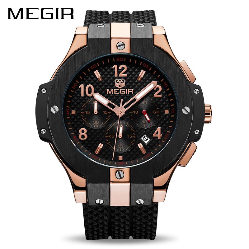 MEGIR Relógio Masculino De Quartzo Analógico/Esportivo/Militar Jam Tangan
