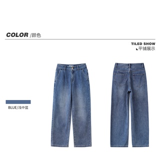 A21 Calça Jeans Feminina Larga/Casual/Todos Os Combina Com Cintura Alta/Reta (3)
