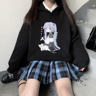 Suéter Feminino Com Estampa De Anime Dois Dimensional Modelagem Solta Bf Para Outono/Inverno