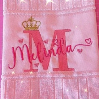 toalha de banho bordada Personalizada com nome