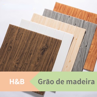 Papel de parede de grão de madeira 3D Adesivos de parede decoracão cozinha (1)