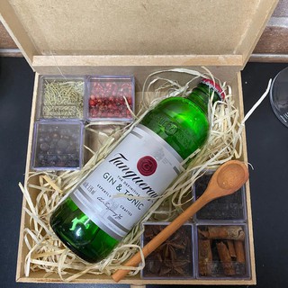 KIT GIN - Gin Box Premium - Especiarias do Conde - 6 especiarias + colher exclusiva + GIN 275mL (Gin&Tonic) - Dia dos namorados (1)