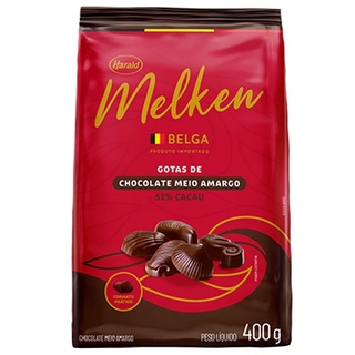 Chocolate Harald Melken Belga Gotas 400g Meio Amargo