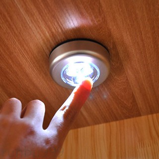 3 LED Alimentado Por Bateria Sem Fio Night Light Vara Tap Toque Empurre Segurança Armário De Parede Da Cozinha Lâmpada