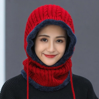 Conjunto Feminino Para Inverno Cachecol E Chapéu Tricotado Gorro Quente
