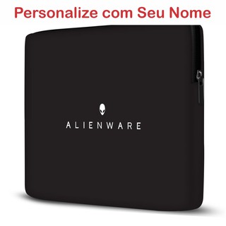 Capa para Notebook, Pasta Notebook, Case Notebook em Neoprene - Alienware 1 - Personalizada com Nome