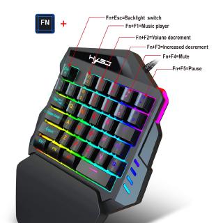 One-Handed Game Keyboard Mouse Set 5500DPI Gamer Gaming Mouse And Keyboard Kit (8)