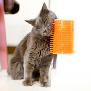 Escova massageadora para gatos - azul ou preta - inclui catnip - escova para gatos - escova remoção de pêlos para gatos