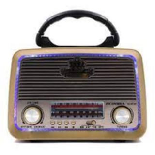 Radio Retrô Portátil Com Am Fm Sw Usb Tf Bluetooth 3 Bandas Favorito
