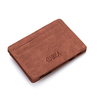 Mini carteira de couro PU masculina ultrafina moda pequena carteira/porta-moedas com porta-cartões zíper de rédito