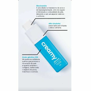 Creme facial AHA Ácido Glicólico Creamy skincare 30g azul (4)