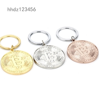 tambra1 3-Color Alloy Bitcoin Virtual Currency Keychain Ladies Mens Car Bag Pendant Keychain Fashion Jewelry Gift