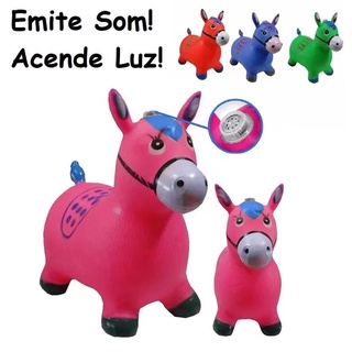 Cavalo Pula Pula Inflável Musical Brinquedo Infantil