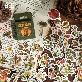45Pcs Vintage Plant Sticker Set Decor Mushroom Stickers Scrapbooking Journal (1)