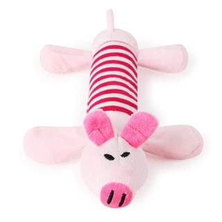 Pet Brinquedos De Pelúcia Do Cão Listrado Squeaky Som Elefante/Pato/Porco Filhote De Cachorro Squeak Chew Toy #C43 (3)