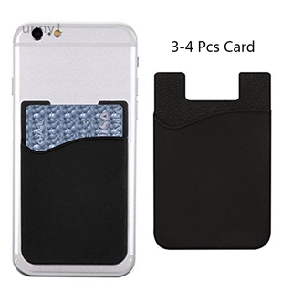 Fashion Women Men Cell Phone Card Holder sticker Bus Card Business Credit ID Card Holder Slim Case Pocket On 3M Adhesive