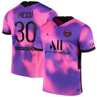 Camisa de Time Futebol Psg Messi rosa/roxa 2021/22 Imperdível!!! (2)