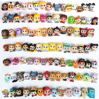 5 Peças Disney Doorables Princesa Série 1 e 4 Miniatura Bonecas Coleccionáveis Glitter Playset Figuras de Anime Crianças Brinquedos