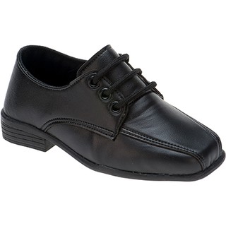 Sapato social infantil preto fosco com cadarço