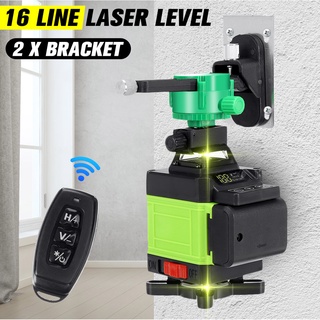 16 Linha Laser De Luz Verde Nível 360 ° Medição De/Horizontal/Digital/Vertical/Profissional/Rotativo (2)