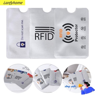Lanfy 10pçs Capa Protetora De Cartão Rfid Anti-Roubo De Alumínio