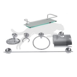 Kit Acessório Para Banheiro Aço Inox 6 Peças Com Porta Shampoo Reto+manual de instalação