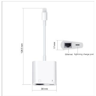 2 in1 OTG Ethernet USB Adapter to Lightning to RJ45 Ethernet LAN Wired Network 100mbs/1000mbs Converter For Apple iPhone