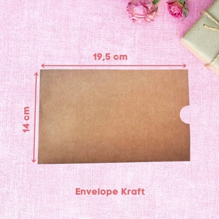 Kit 10 Envelopes Modelo Luva | Papel Kraft | Casamento, Noivado ou Aniversário