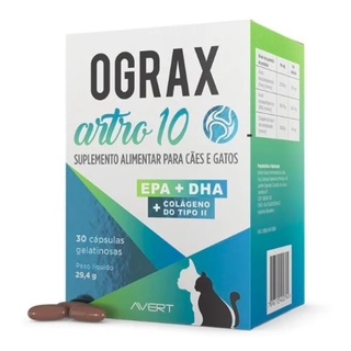 Suplemento Colágeno Articulações Ograx Artro 10 - Cães e Gatos