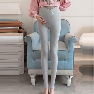 Cruzado V Cintura Baixa Barriga De Algodão Maternidade Legging Primavera Casual Calças Skinny Roupas Para Mulheres Grávidas Outono Gravidez (4)