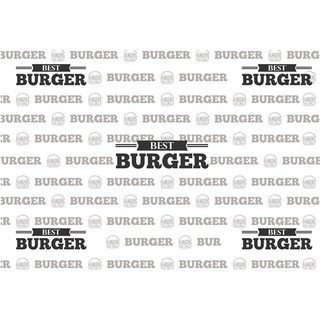 Papel Acoplado 28x40 C/400 Folhas Para Hambúrguer e Frios - Estampa Best Burger