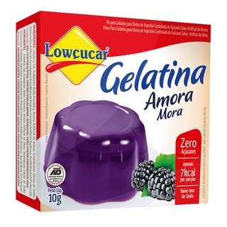 Gelatina sabor Amora, ZERO açúcares, SEM glúten - Lowçucar 10g