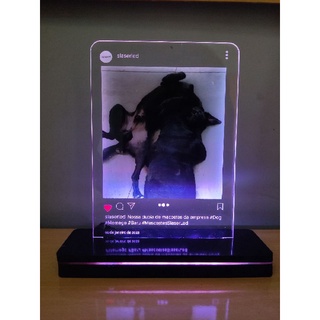 Abajur Luminária de Led Instagram Foto Personalizada Colorido RGB 16 Cores (4)