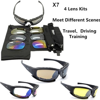 Kit 4 Lentes Margarida X7 Óculos Militar Vidro Tático Militar