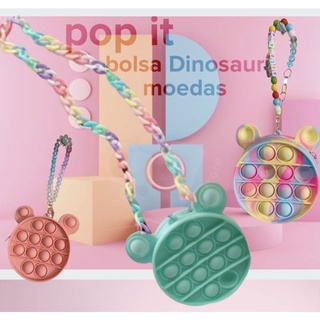 Pop it push Bolsa de moedas Mini Carteira de Descompressão Squishy Bolsa Infantil Bolsa Bonito Push Bubble Sensory Fidget Toys Presente