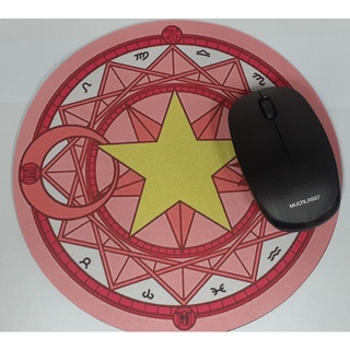Mouse Pad 22 cm Redondo de Neoprene Personalizado com Mandala Sakura cardcaptor Rosa (3)