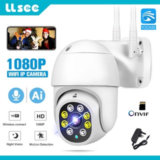 LLSEE Câmera de Segurança com Visão Noturna Infravermelho Yoosee Wifi Hd 1080p Cctv Outdoor Ip