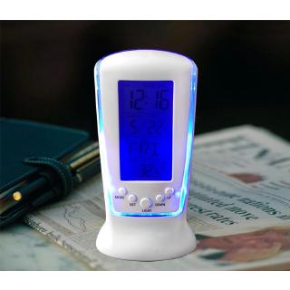 Mini despertador luminoso LED de temperatura musical (5)