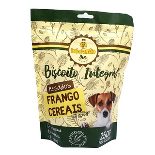 Biscoito Petisco Para Cães Assado Integral Sabor Frango e Cereais - Rico em Vitaminas Fibras e Minerais