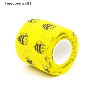 Finegoodwell1 Bandagem Elástica Auto Adesiva Colorida Esportiva Com Estampa 4m (7)