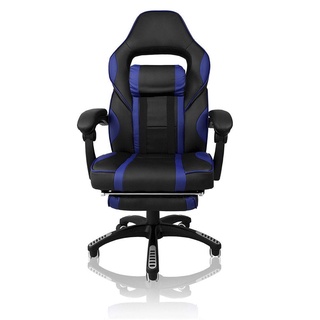 Cadeira Gamer Concórdia Ac-8069 Reclinável Com Detalhes Em Azul (1)