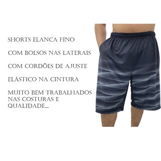 kit 03 shorts plus size masculino g1 g2 g3 estampados sublimados academia esportes (7)